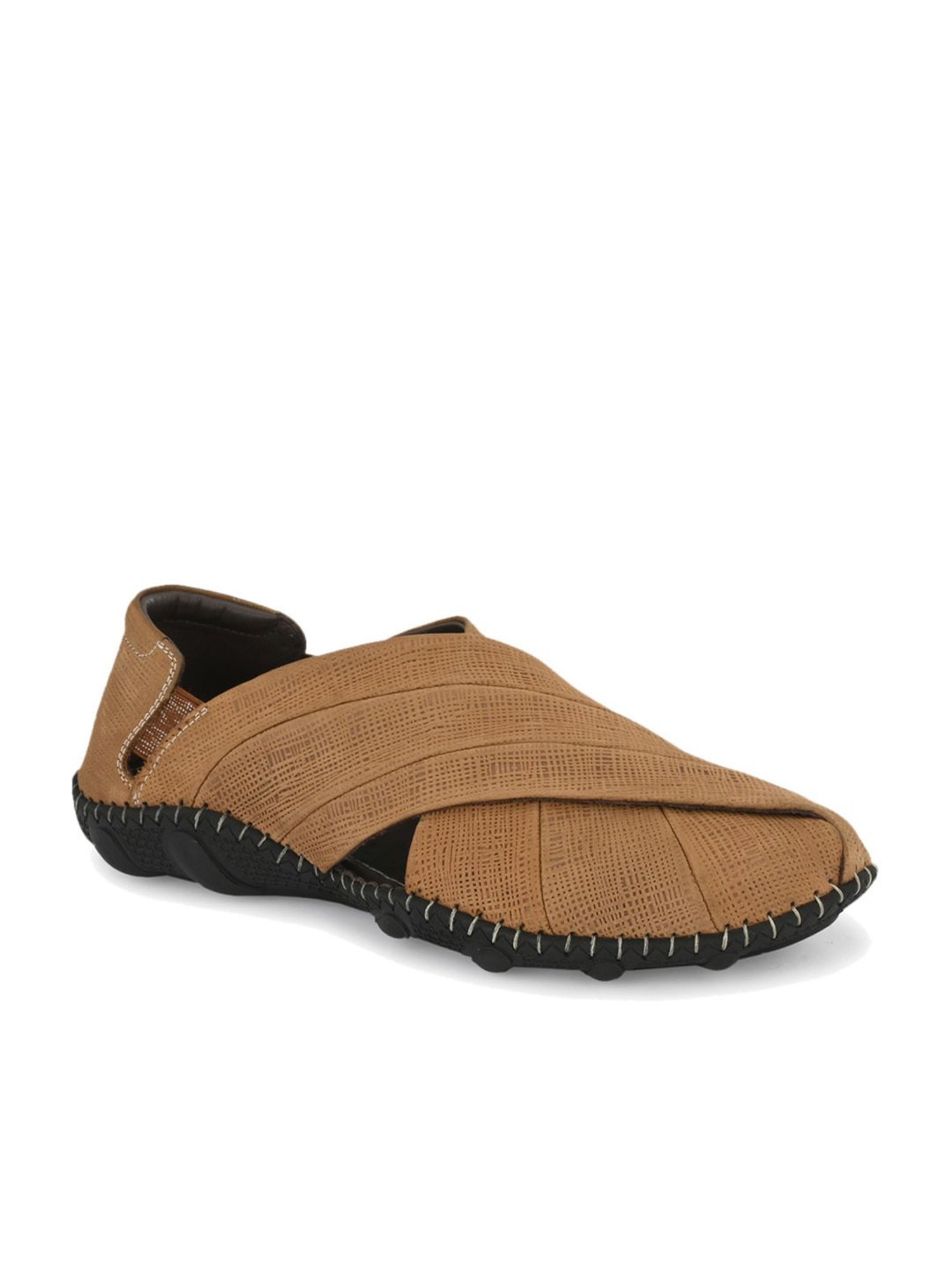 Hitz Men's Camel Fisherman Sandals
