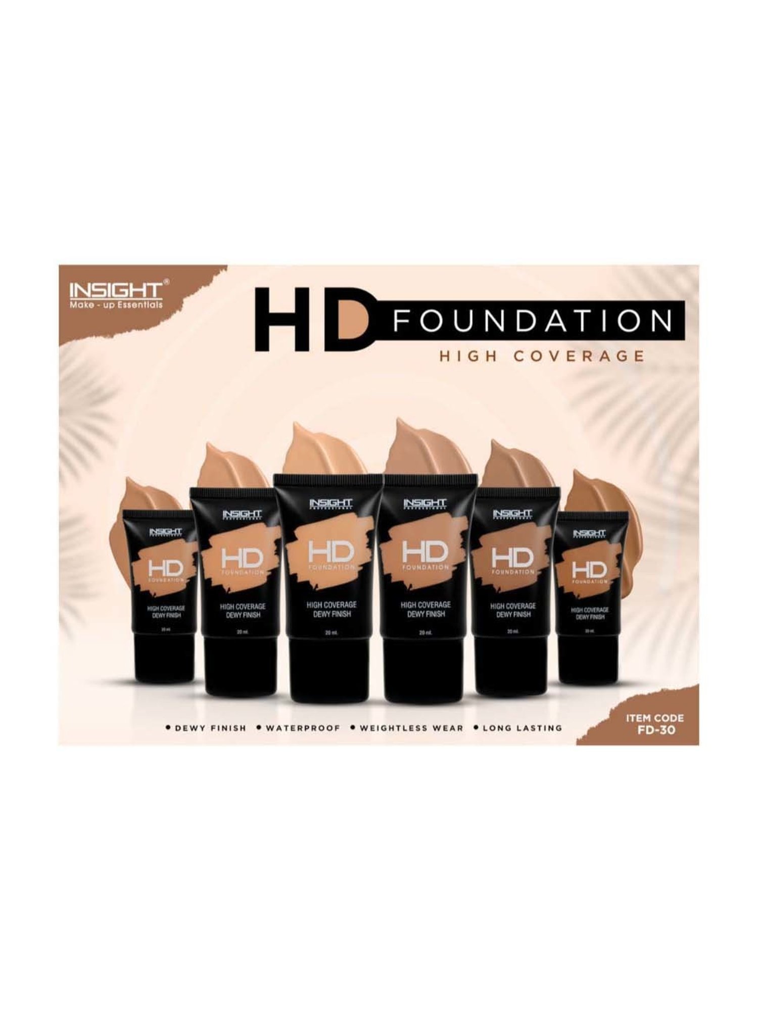 Insight Cosmetics HD Foundation LN08 - 20 ml