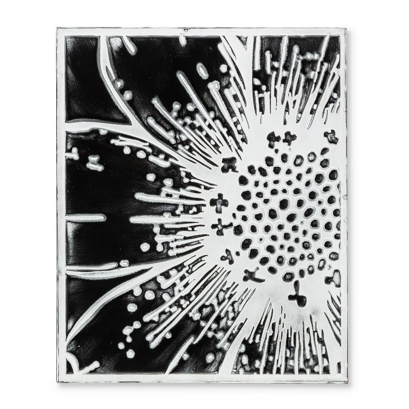 Lone Elm Studios Set of 4 Black and White Metal Wall Art