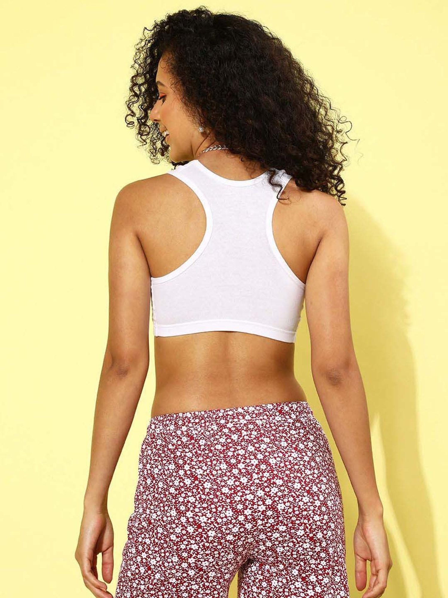 Leading Lady White Sports Bra