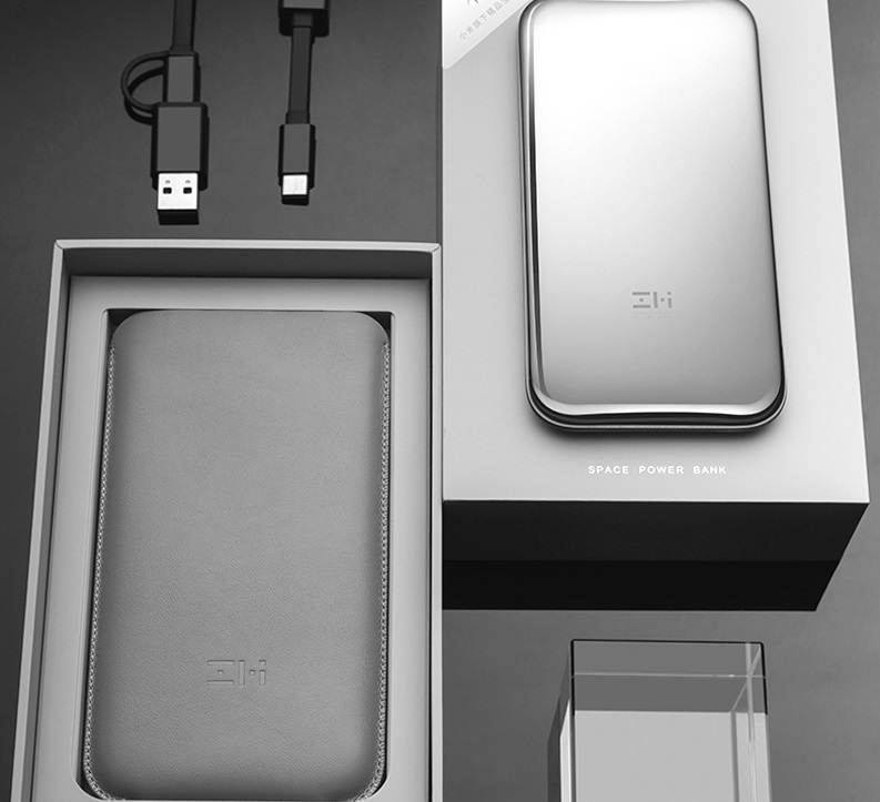 Zmi Power Bank 6000 Mah Portable Mobile Phone Dedicated Mobile Power Stainless Steel Style Charging Treasure Fast Charging Portable Charger Pocket Power Bank for iphone Ipad Samsung