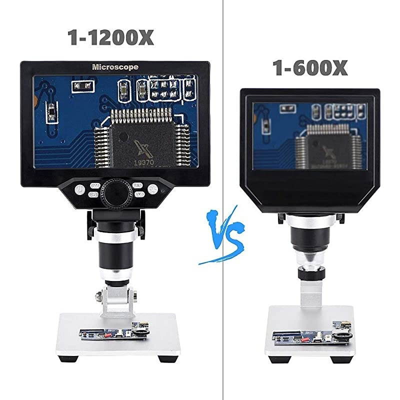 LCD 7 Inch Digital Microscope 11200X Maginfication with 16G TF Card 12MP Camera Video Recorder with HD Screen Suitable for TeachingCircuit Boardsobserving AntiquesJewelry Identification