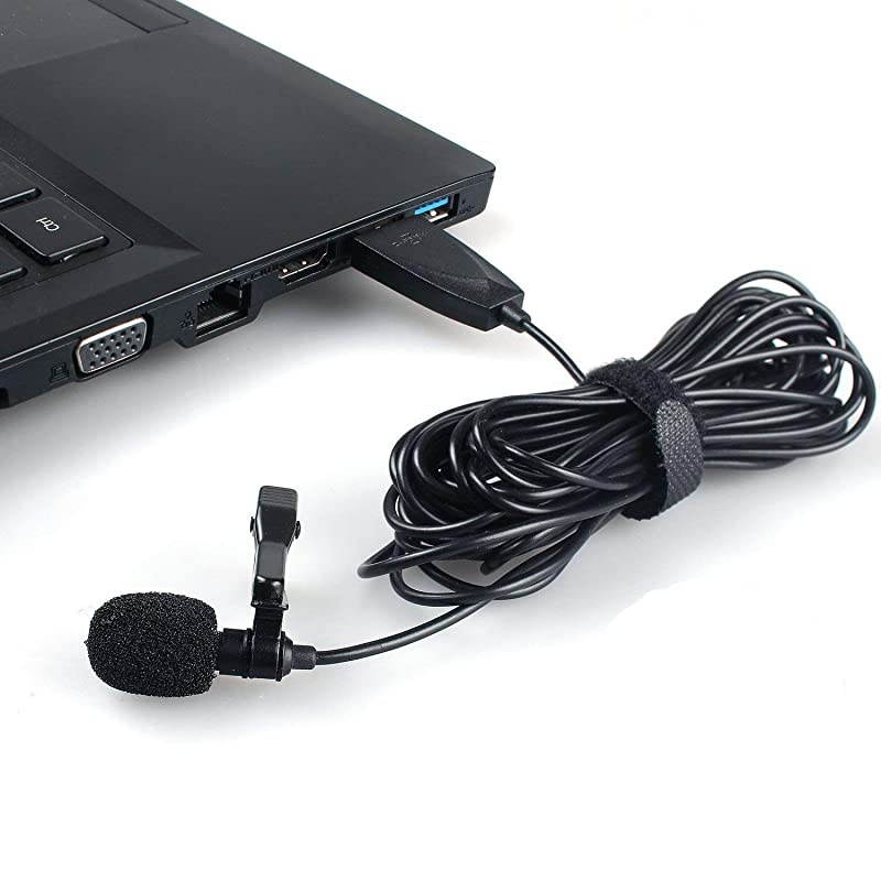 USB Microphone  Lavalier Mic Lapel Clip on Microphone for Computer PC Laptop MacMacBookPS4 Perfect for Video Yutube RecordingInterviewsSkypeVloggingPodcast
