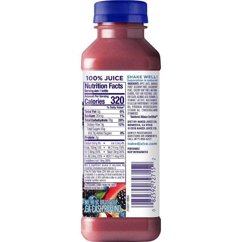 Naked Blue Machine Juice Smoothie - 15.2 fl oz Bottle