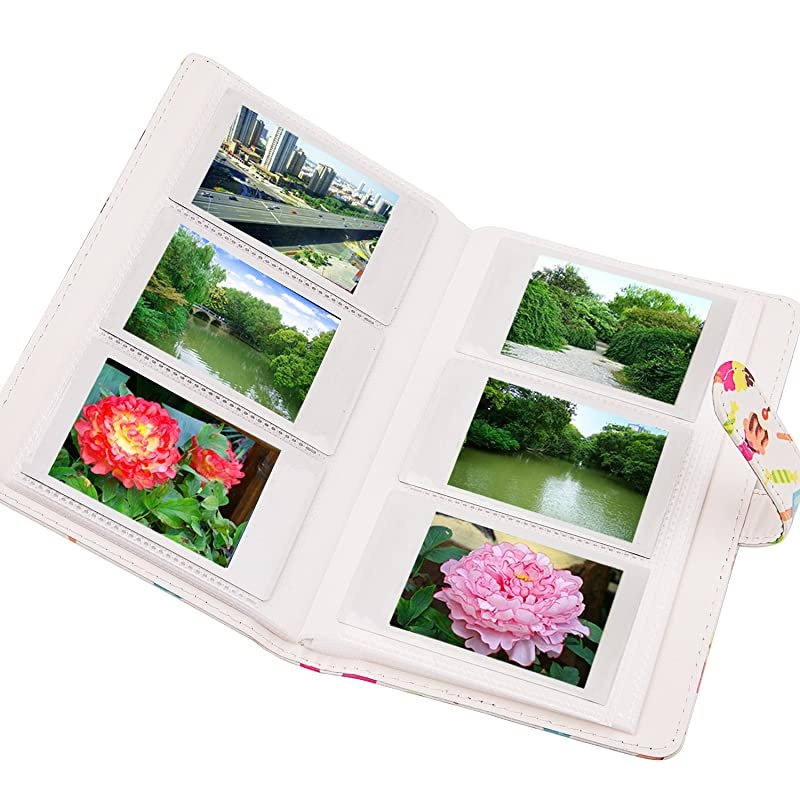 Wallet PU Leather Photo Album Compatible with Fujifilm Instax Mini 11 9 8 90 8+ 26 7s Instant Camera Film, Polaroid Snap Zip Z2300 PIC-300 Film (Desserts)