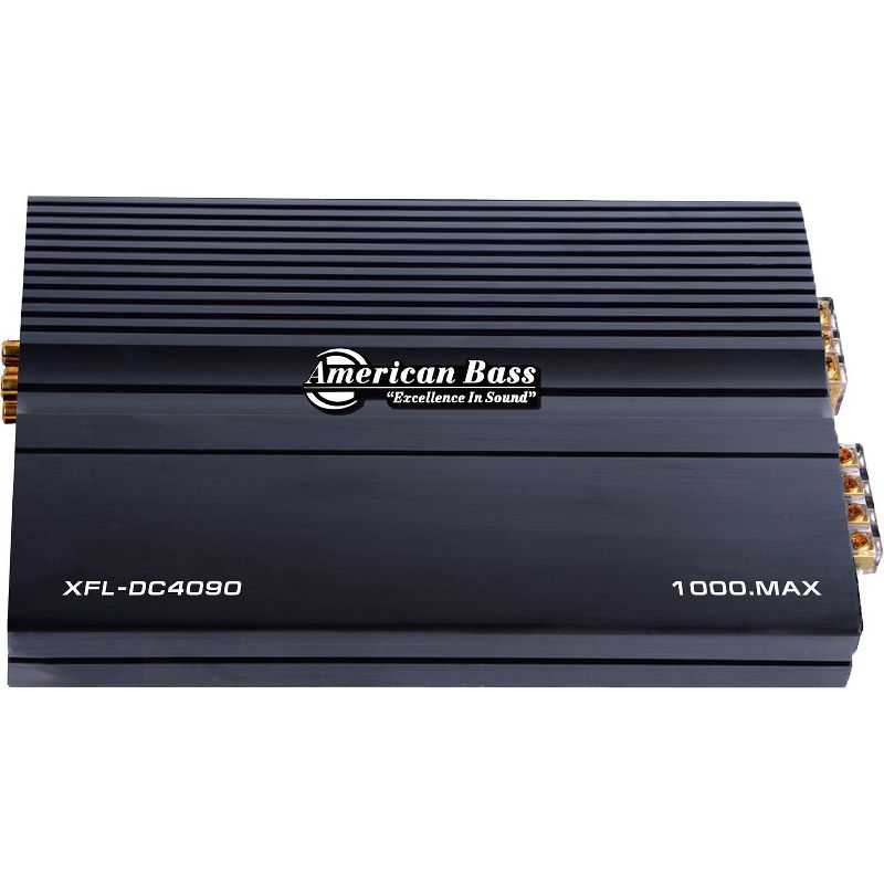 American Bass XFL DC 4090 Full Range 4 Channel Class D 2000 Watt Max Power 50kHz High 180Hz Low Pass Car Audio Amplifier with Metal Housing, Black