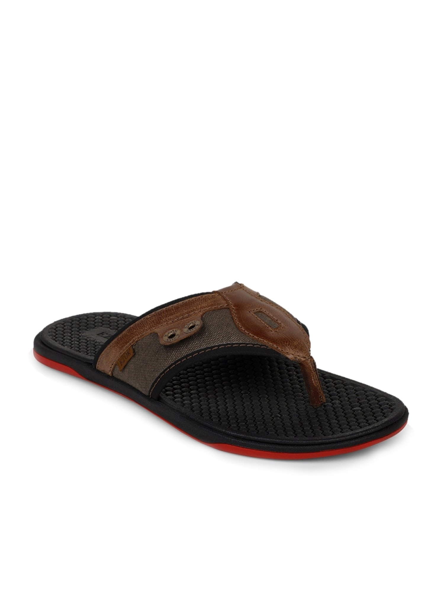 EZOK Men's Brown Thong Sandals
