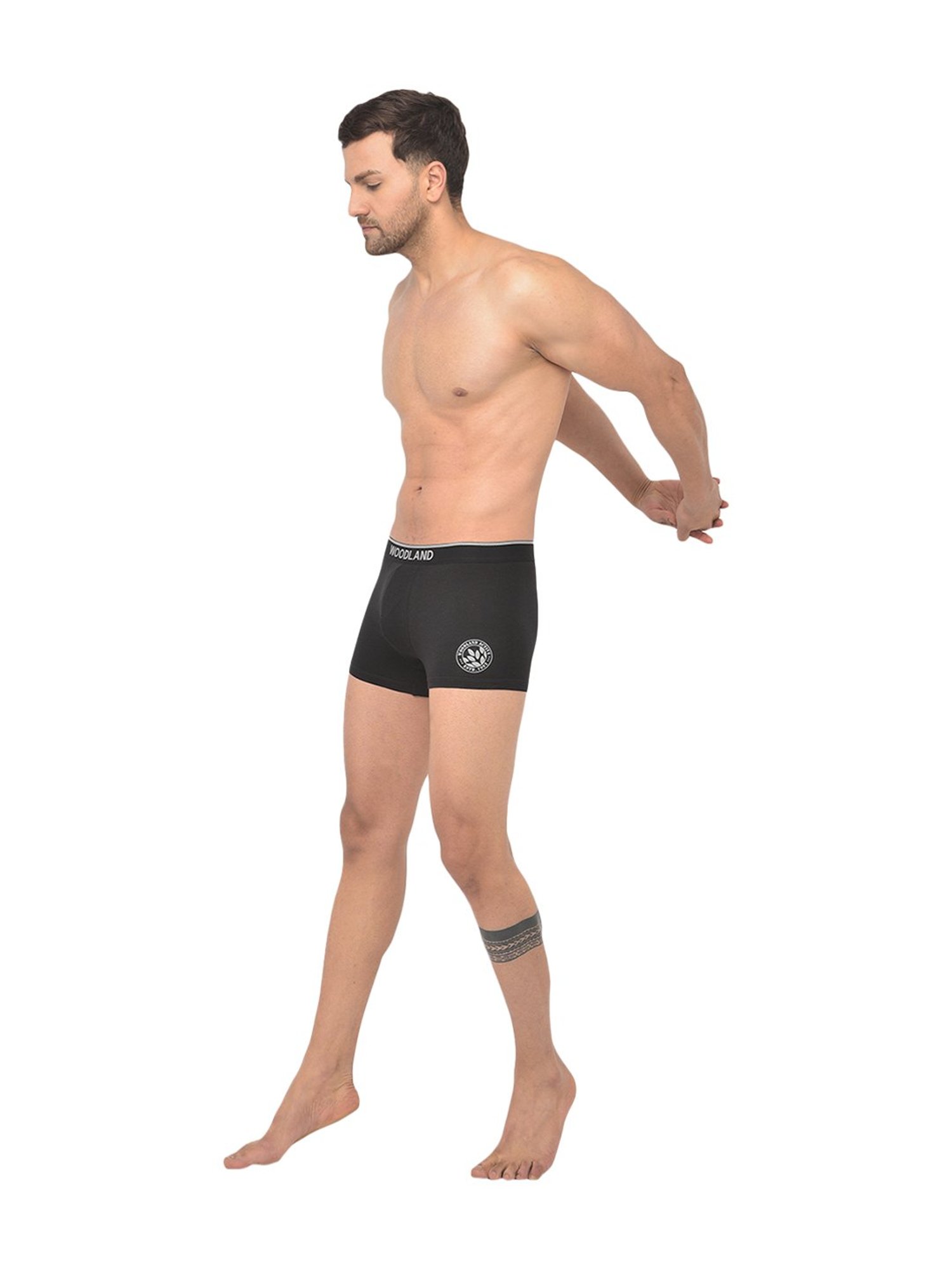 Woodland Black Solid High Rise Trunks