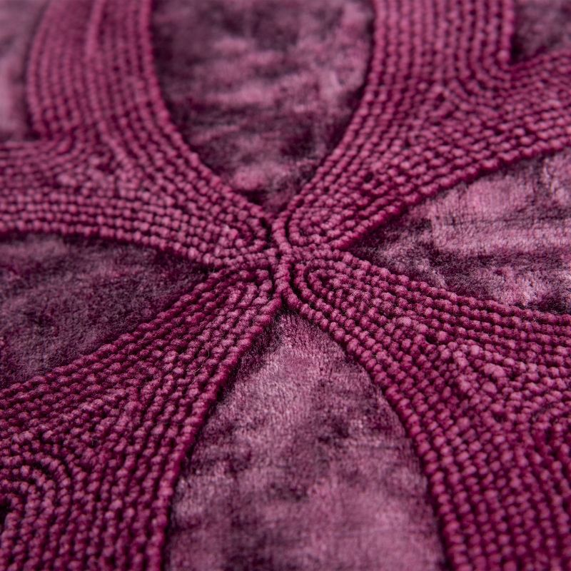 20"x20" Oversize Medallion Square Throw Pillow Cover Merlot/Red - Rizzy Home