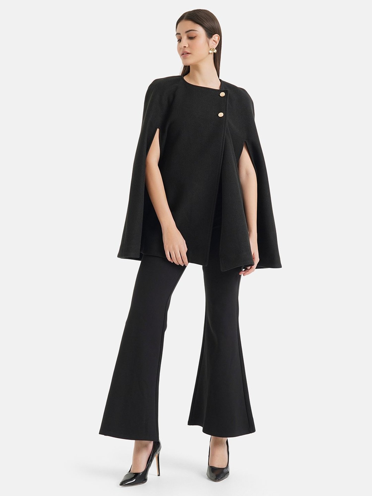 Akkriti by Pantaloons Off-White Self Pattern Shrug