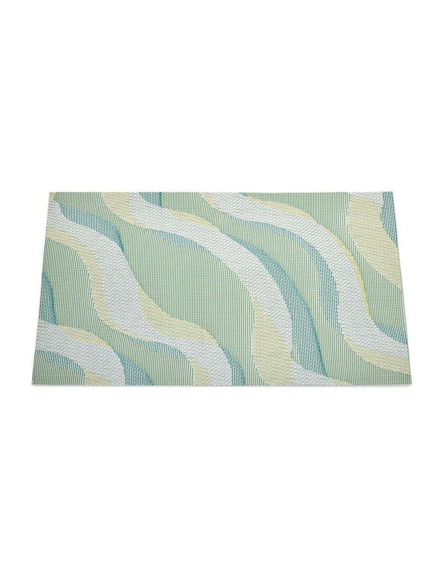 @home Green Pvc Abstract Design Table Placemat - Set of 6