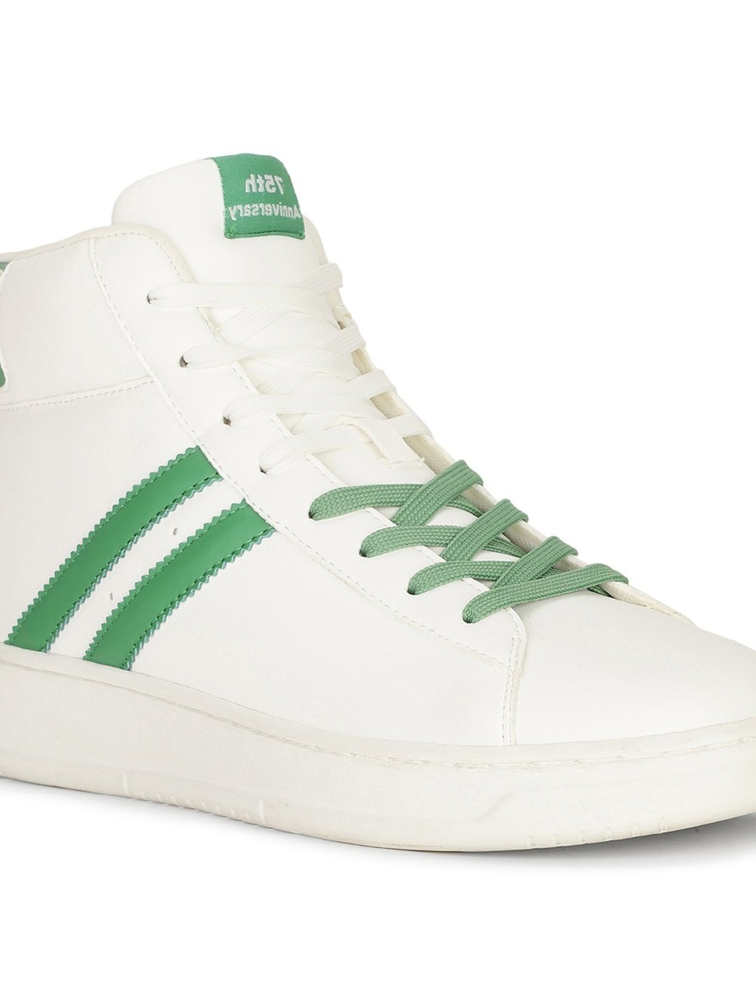 North Star by Bata Men's White Ankle High Sneakers