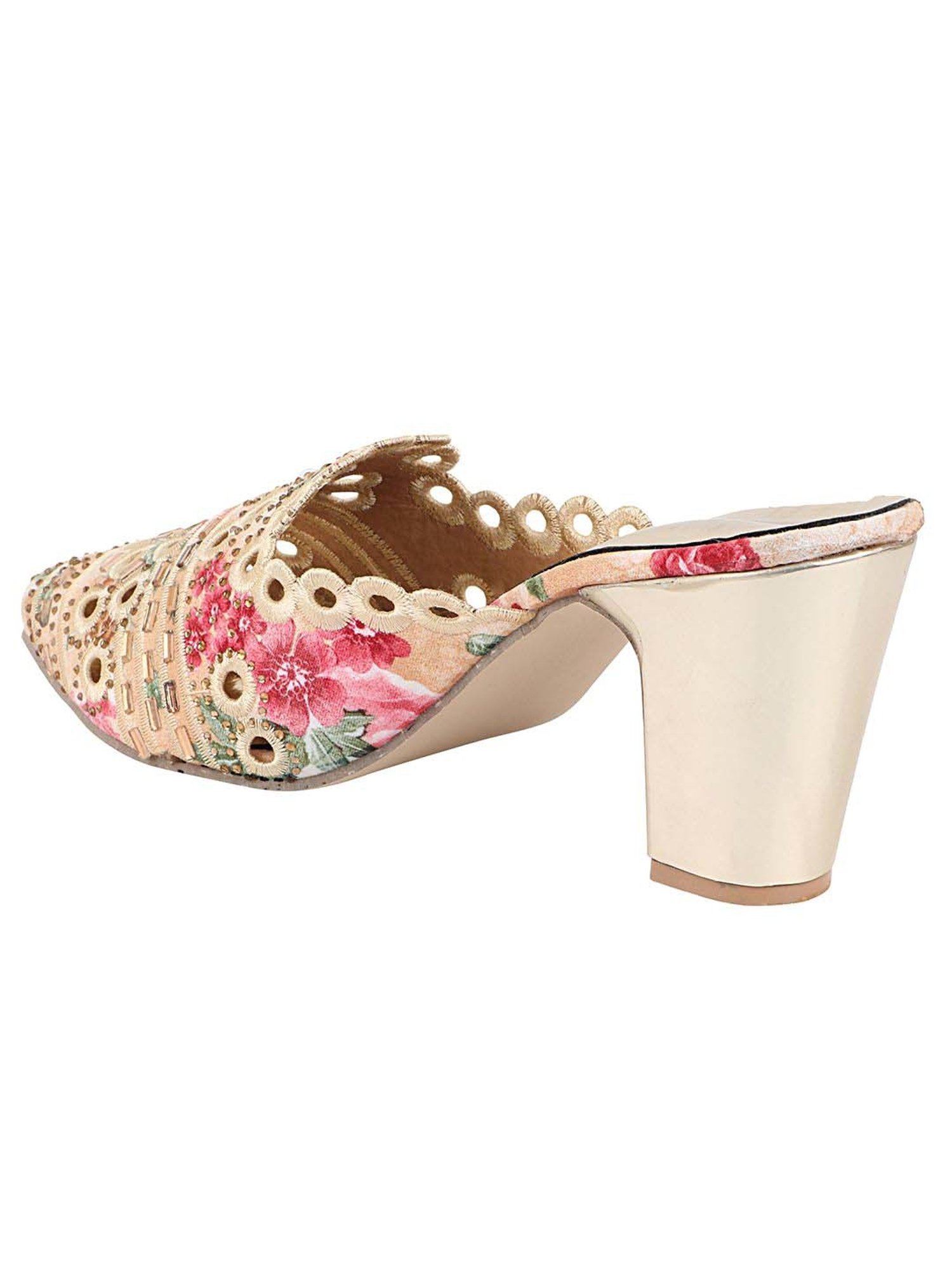 Shoetopia Kids Cream Ethnic Sandals