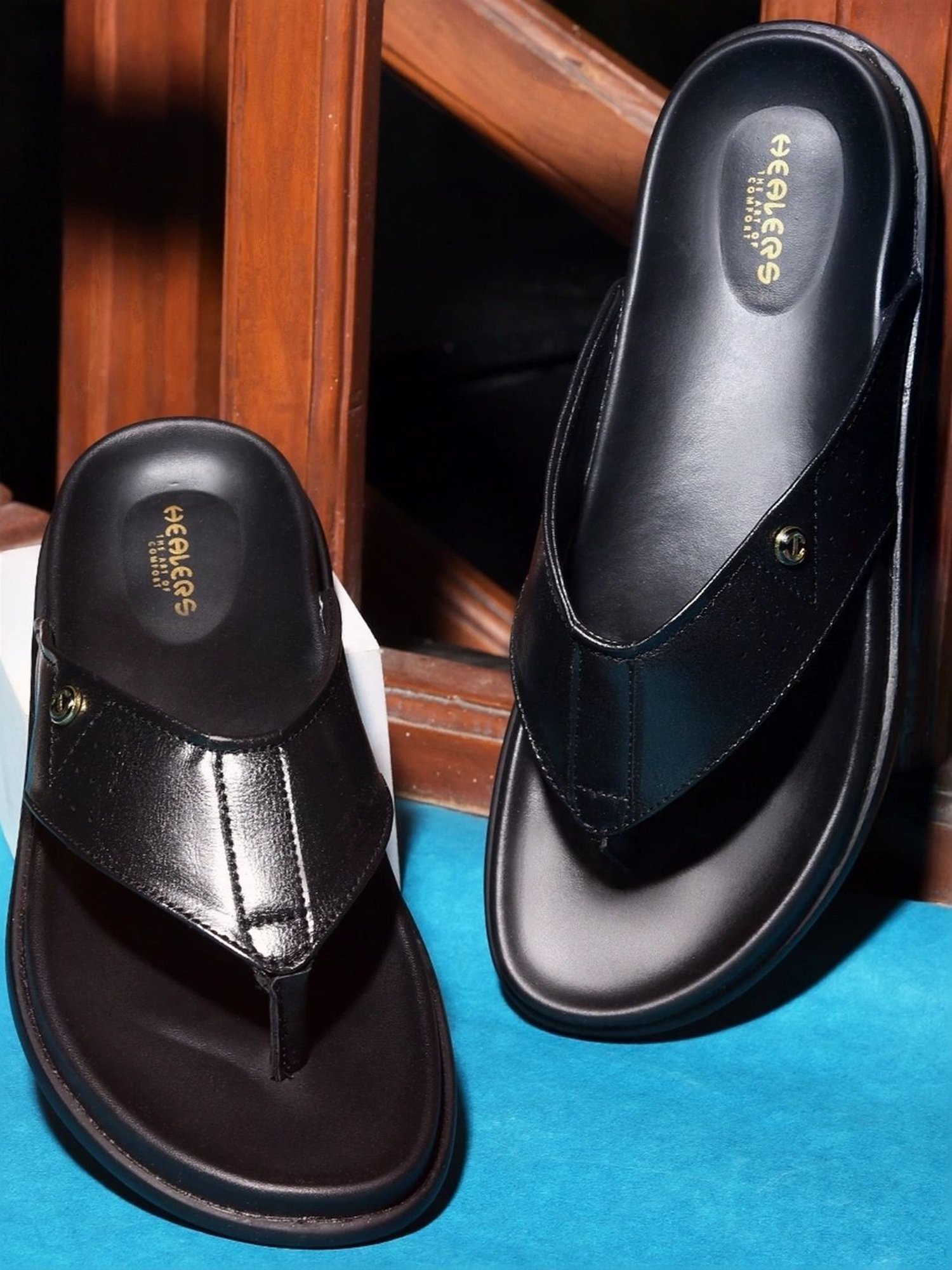 Healers by Liberty Men's Black Thong Sandals