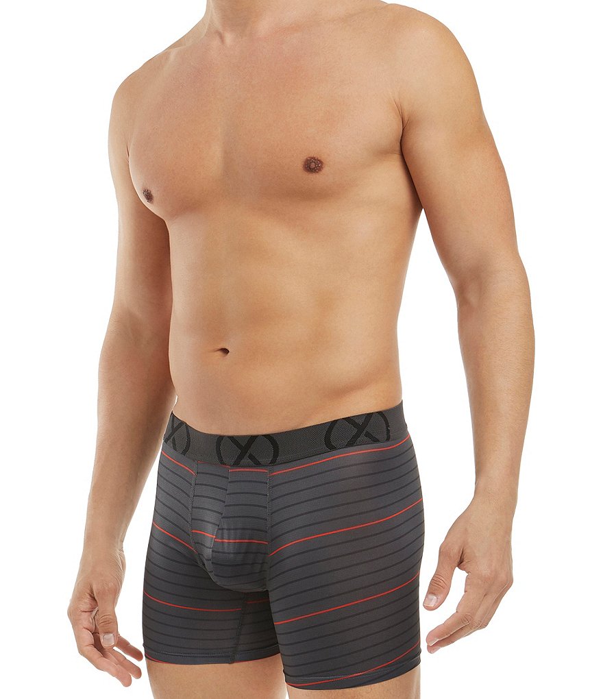 2(X)IST Sport Mesh Stripe Fiery Red Trunks 3-Pack