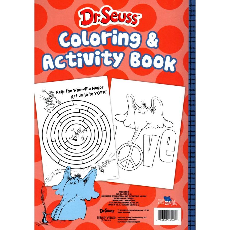 Leap Year Publishing Dr. Seuss 4-In-1 Coloring & Activity Books
