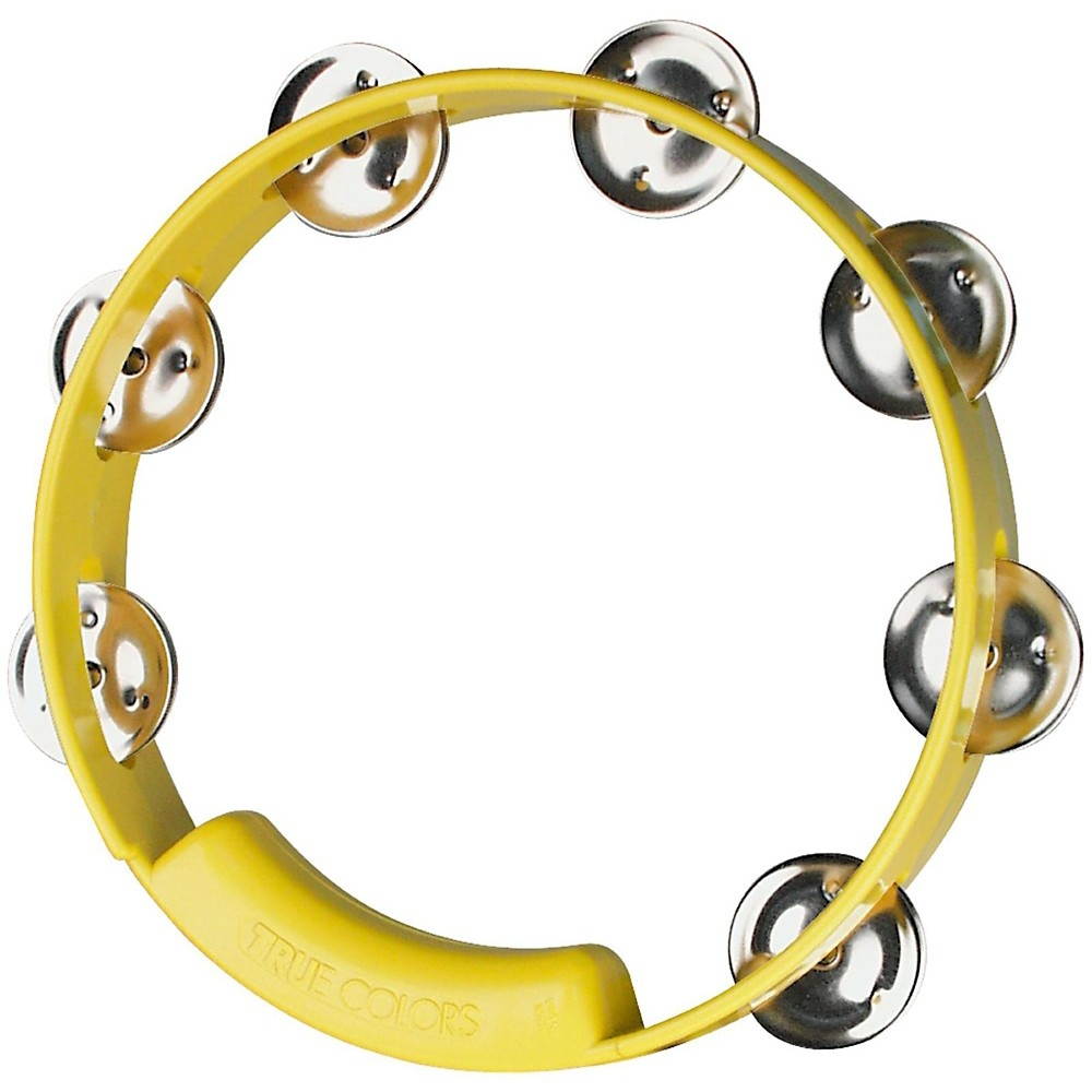 Rhythm Tech True Colors Tambourine Yellow 8 in.