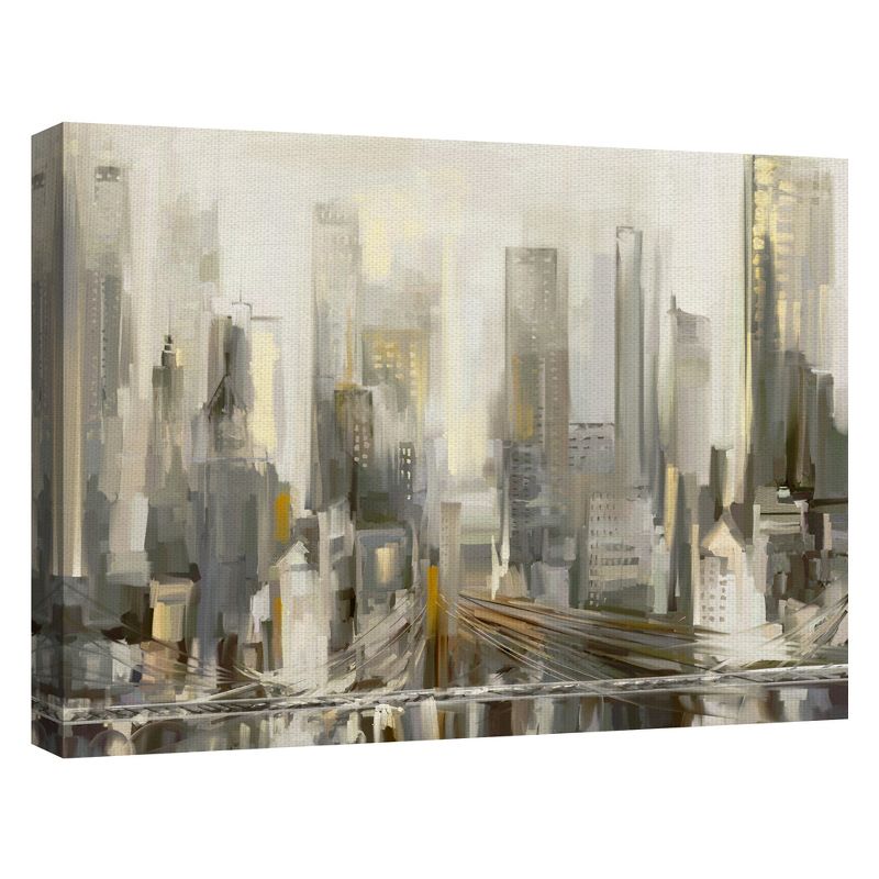 30"x40" City Lights By Studio Arts Art On Canvas - Fine Art Canvas