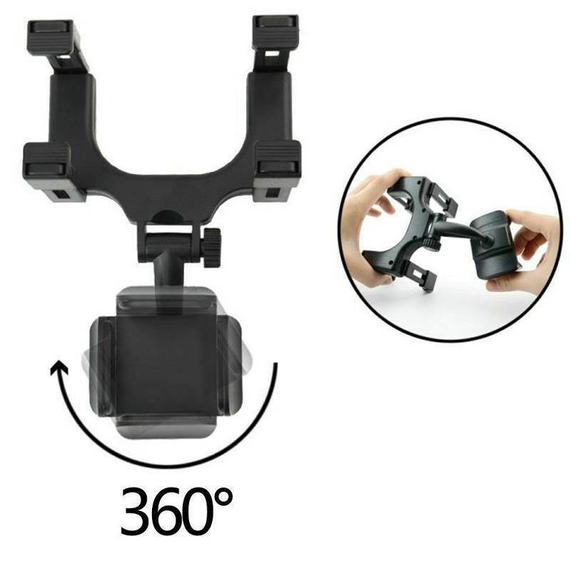 Car Phone Holder Car Rearview Mirror Mount Phone Holder 360 Degrees For iPhone Samsung GPS Smartphone Stand Universal