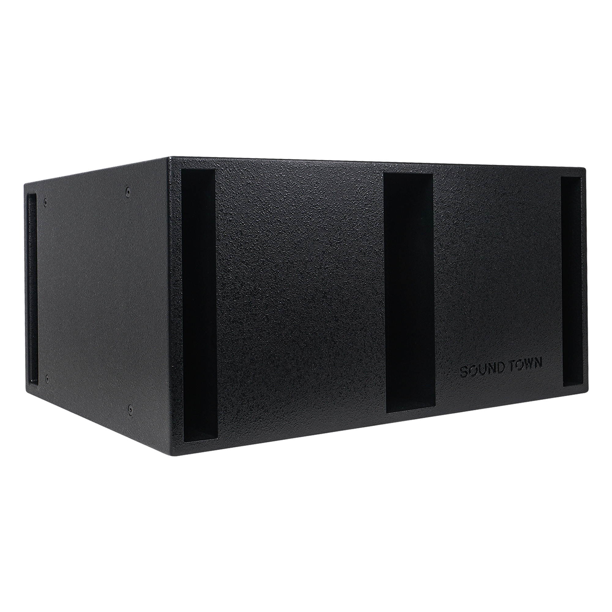 Sound Town CARME Series Dual 12" 1600W Passive PA DJ Subwoofer with Folded Horn Design, Black, for Lunge, Club, Bar, Theater, Restaurant, Church (CARME-212S)