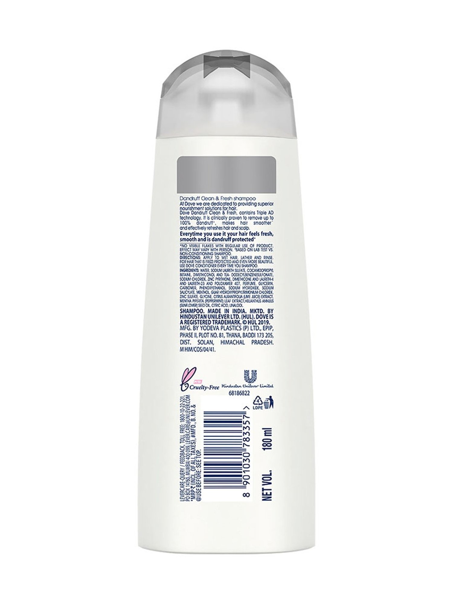 Dove Dandruff Clean & Fresh Shampoo - 180 ml