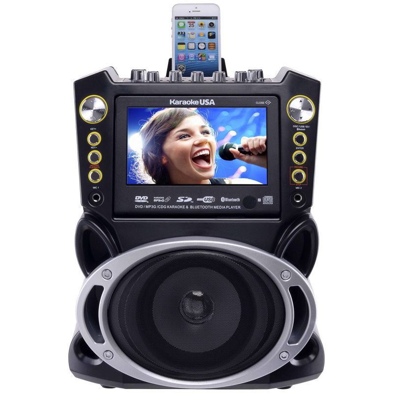Karaoke USA Complete Bluetooth Karaoke System with 7" Color Screen (GF844)