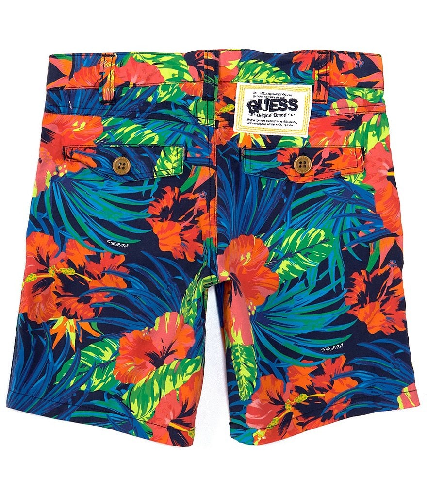 Guess Little Boys 2T-7 Tropical Floral Bermuda Shorts