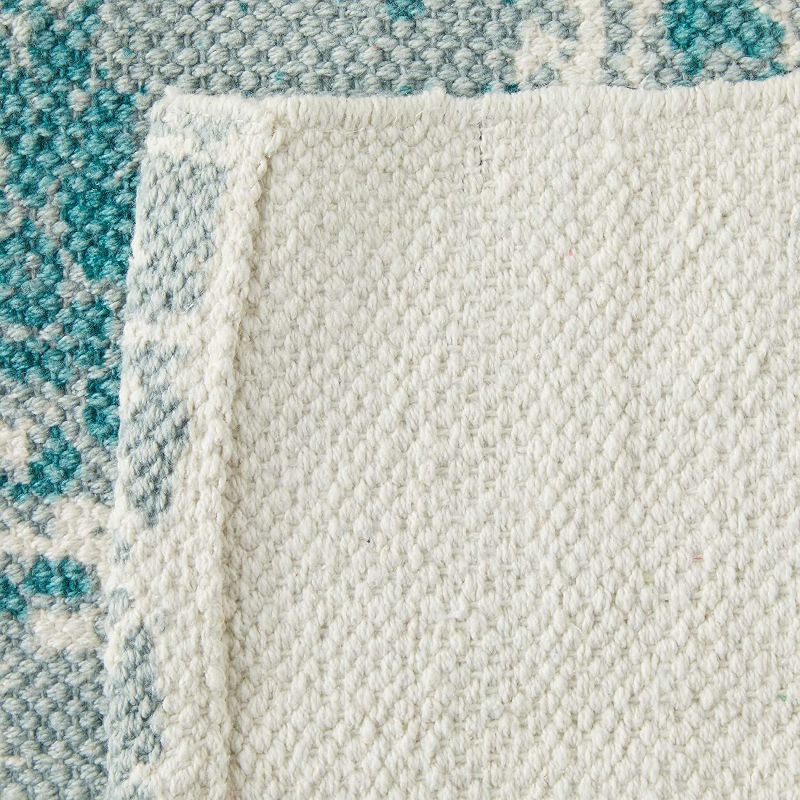 5'x7' Rectangle Braided Solid Cotton Area Rug Blue - Juvale