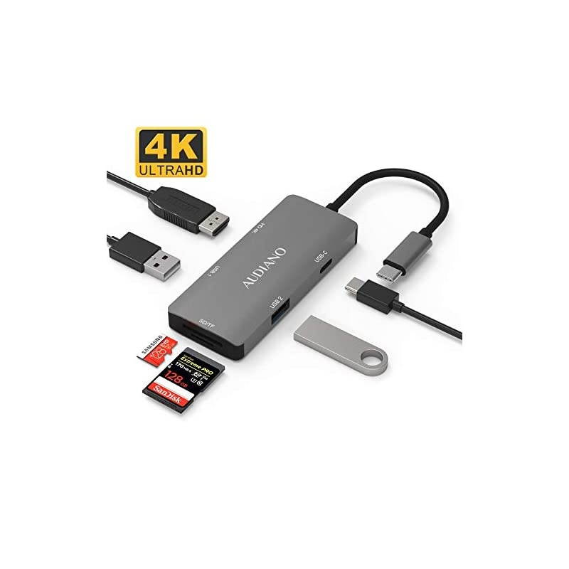 USB C HUB  6in1 USB Type C Adapter with 4K HDMI Power Delivery PD Charging Port SDTF Card Reader2 USB 30 Ports Compatible with MacBook Pro 20182017 Google Chromebook PixeliPad Pro