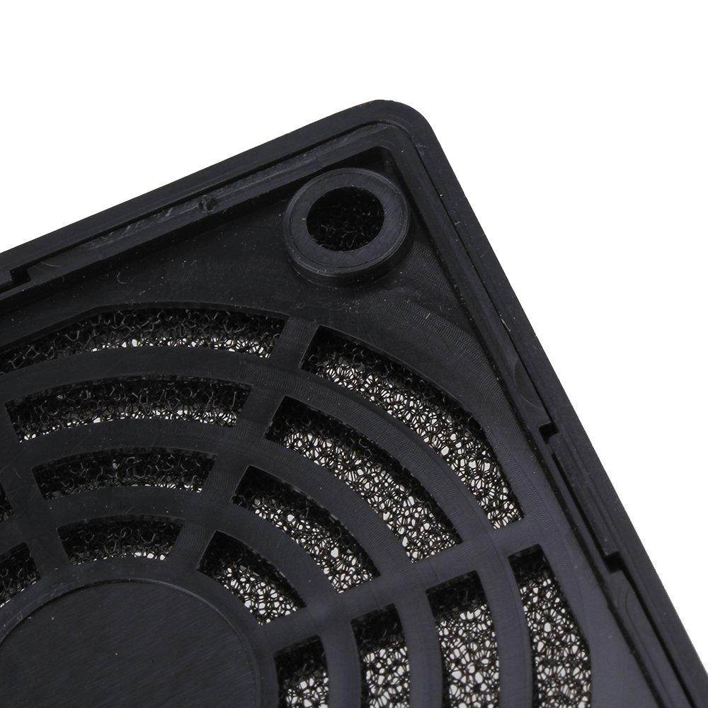 bqlzr 60mm black plastic dustproof case fan dust filter guard grill protector cover pc computer pack of 5