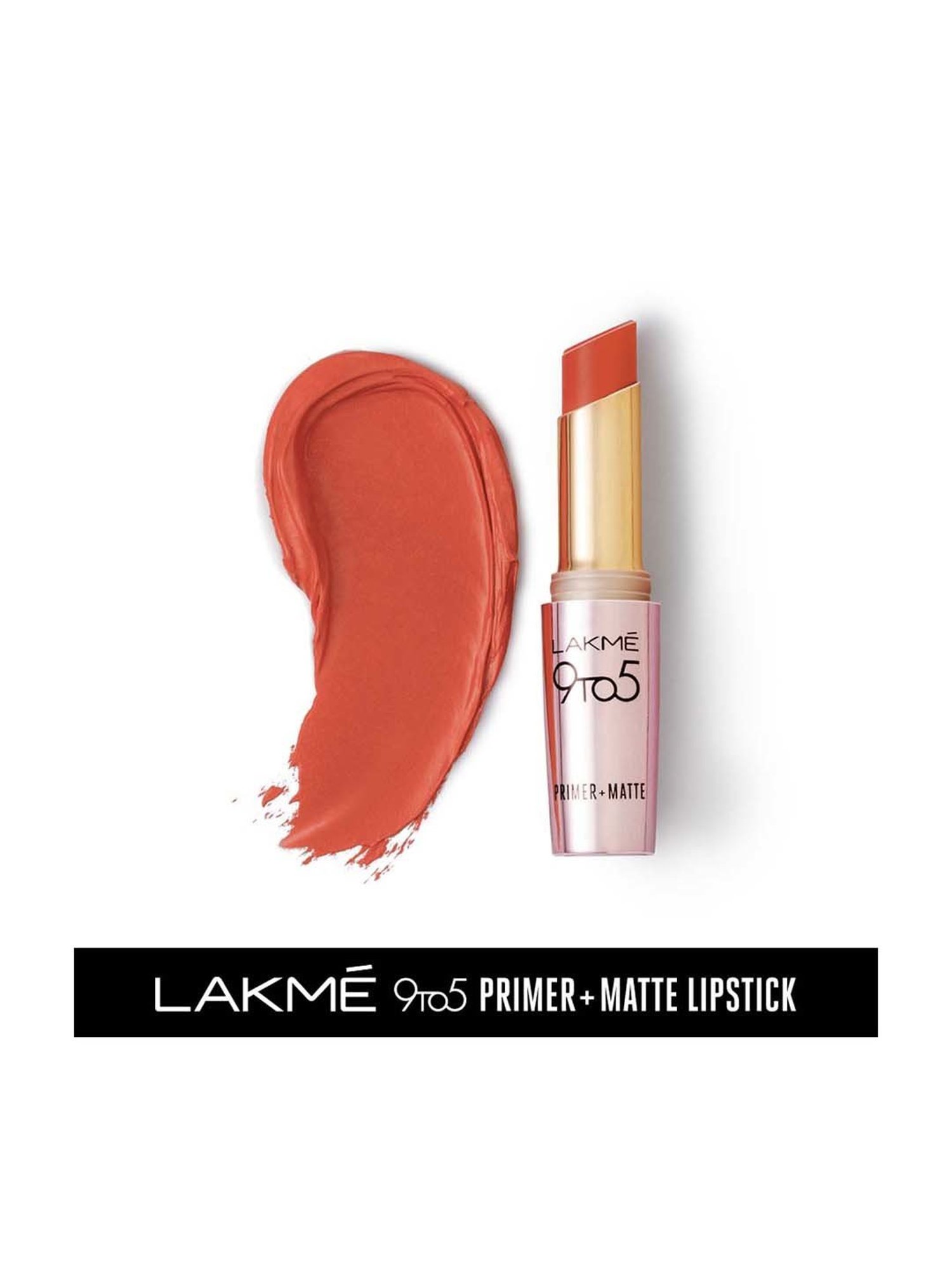 Lakme 9TO5 Primer & Matte Lip Color Brick Blush - 3.6 gm