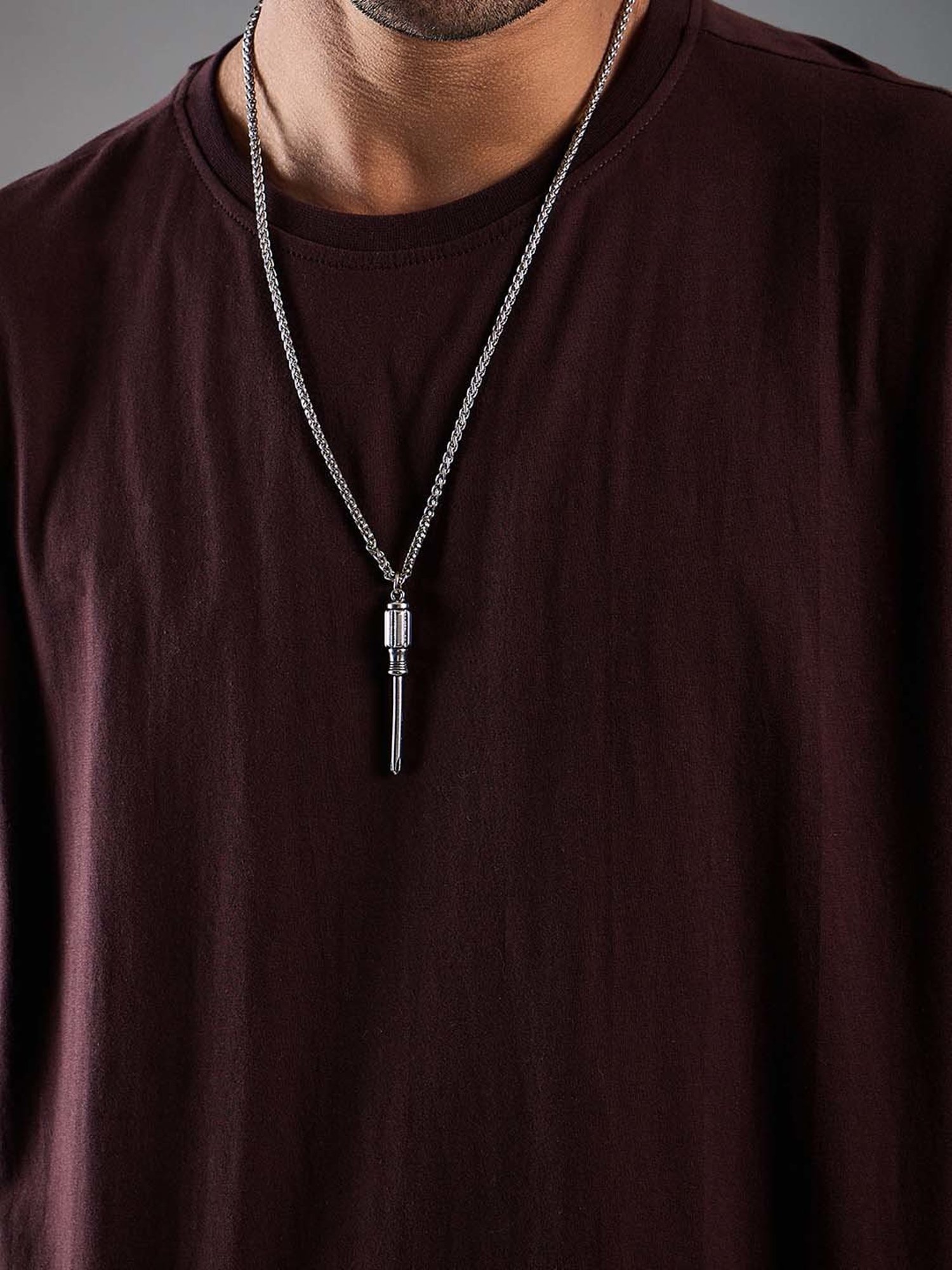 CHIMPAAANZEE Coffee Brown Loose Fit Oversized Crew T-Shirt