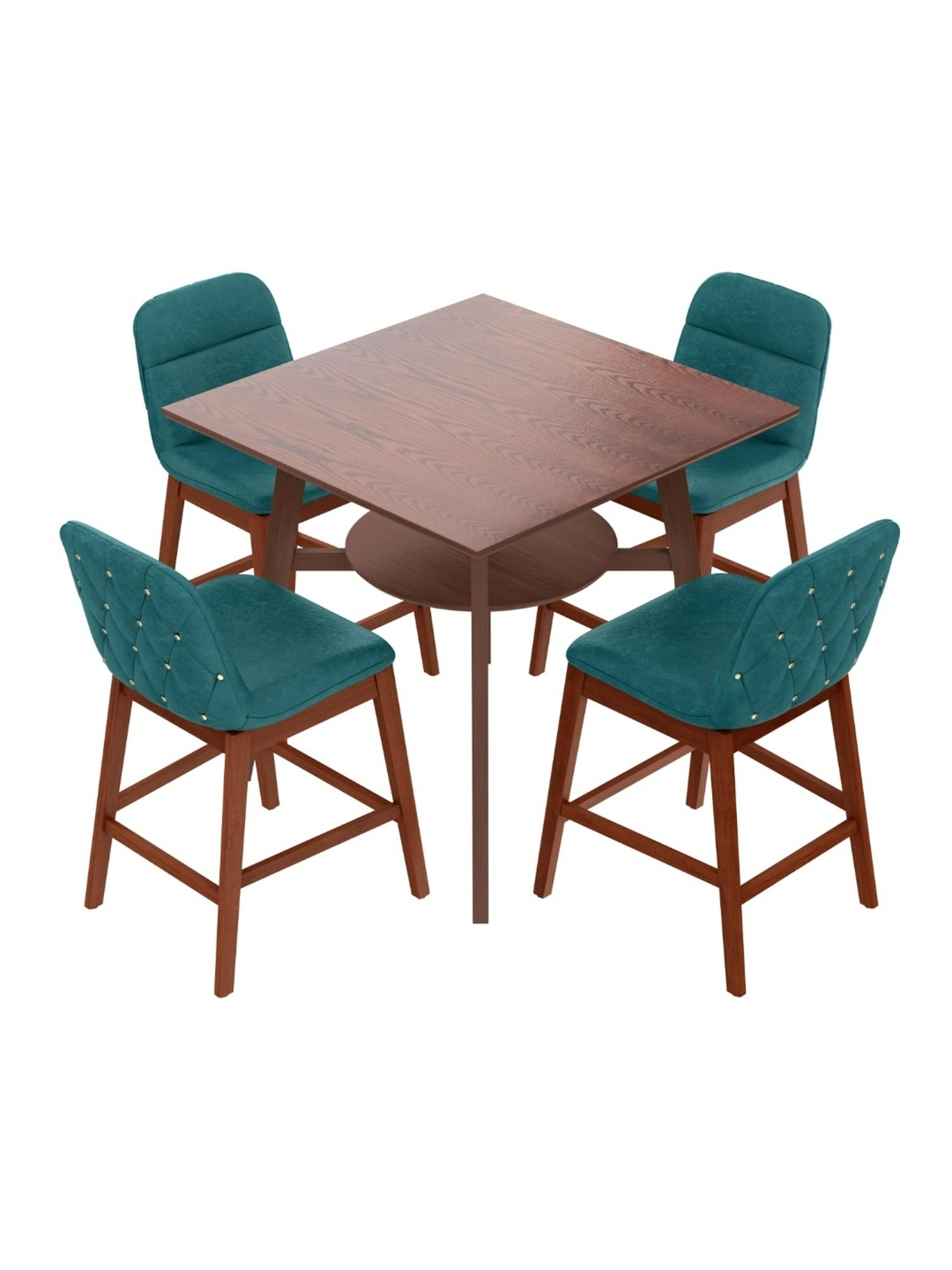 Ikiriya Kassel Solid Brown Wood Wine Rack Teak Finish