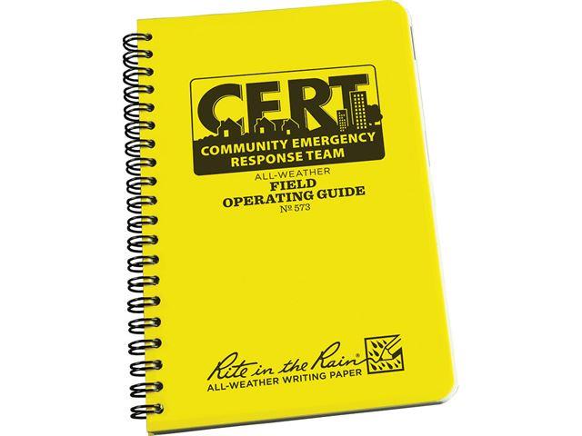 RITE IN THE RAIN 573 Field Operating Guide, 4-5/8 x 7In.