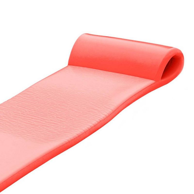Texas Recreation Sunsation 70 Inch Foam Raft Lounger Swimming Pool Float, Coral