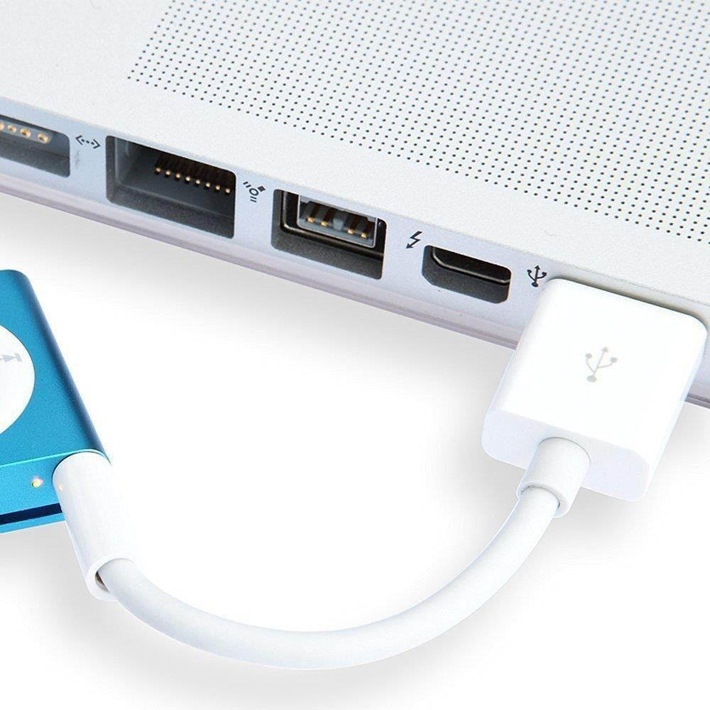 Amicable USB Date Cable Replacement for iPod Shuffle Charger Cable,(2-Pack) 3.5mm Jack/Plug to USB Power Charger Sync Data Transfer Cable for iPod Shuffle 3rd 4th 5th /6/7 Gen MP3