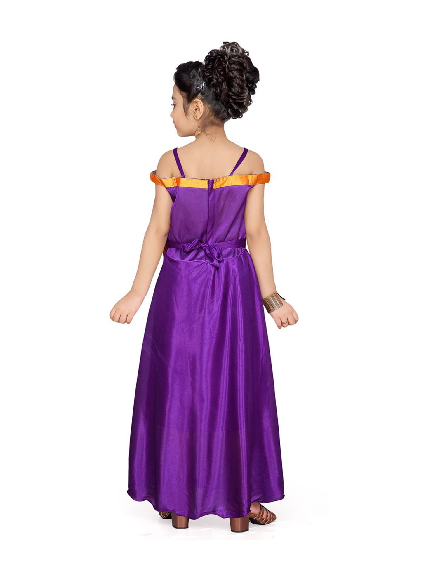 Aarika Kids Purple Flared Fit Gown