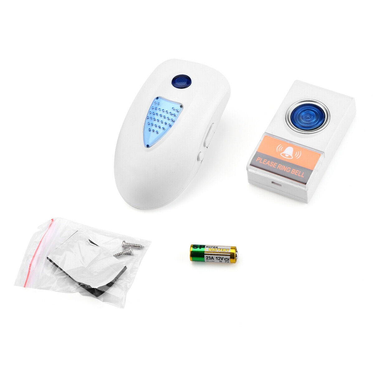 Wireless Door Bell Doorbell Loud Chime LED Flash  Transmitter + Receiver