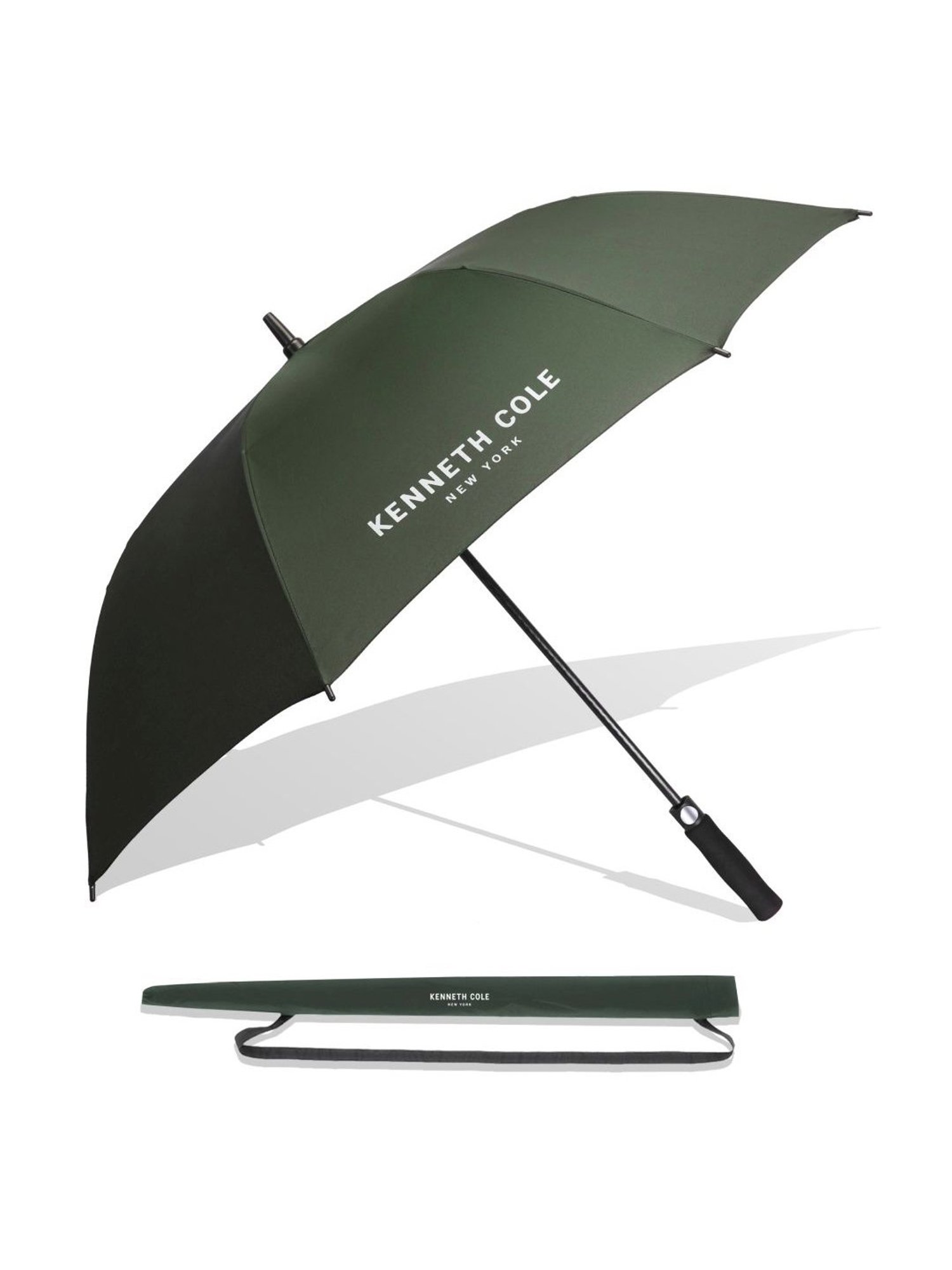 Kenneth Cole New York Automatic Golf UV & Rain Protection Green Umbrella