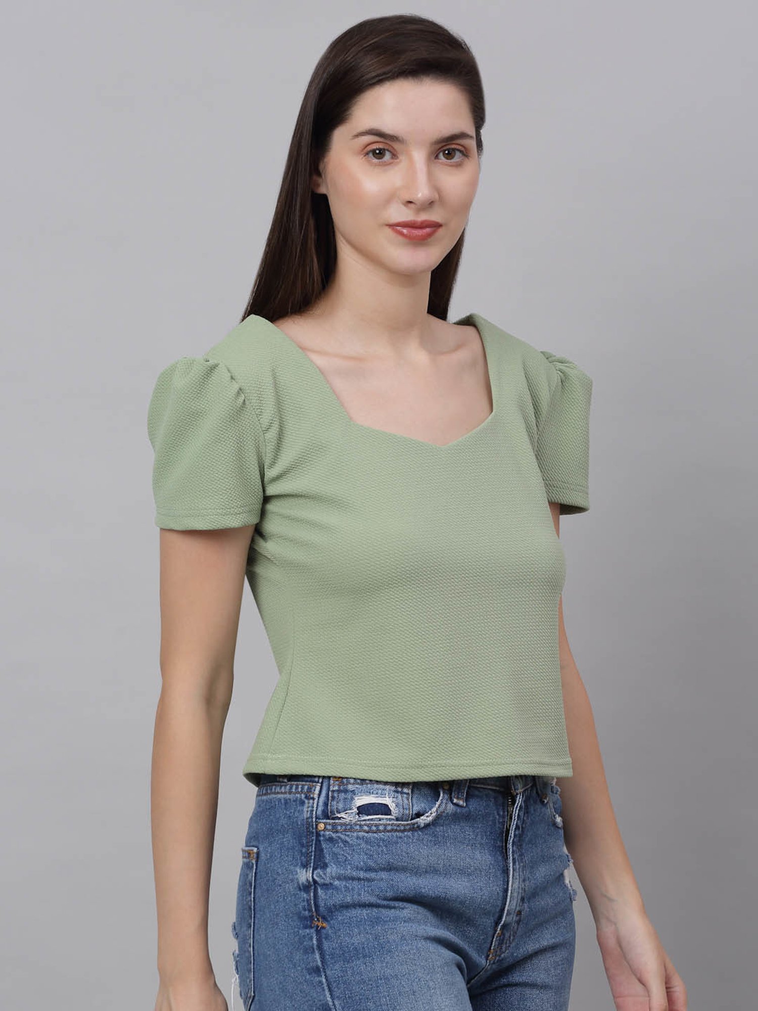 NEUDIS Mint Green Top