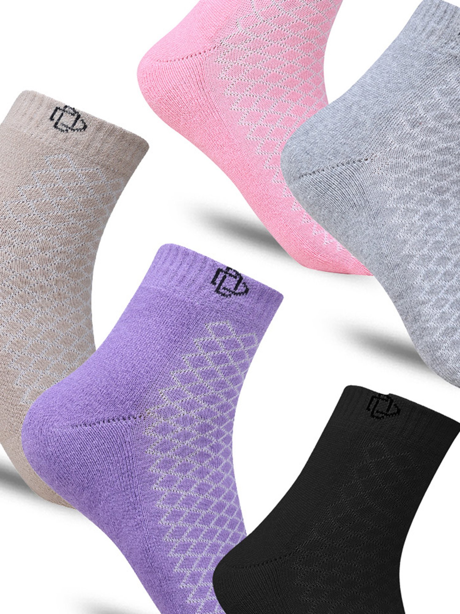 Dollar Multicolor Cotton Printed Socks (Pack Of 5)