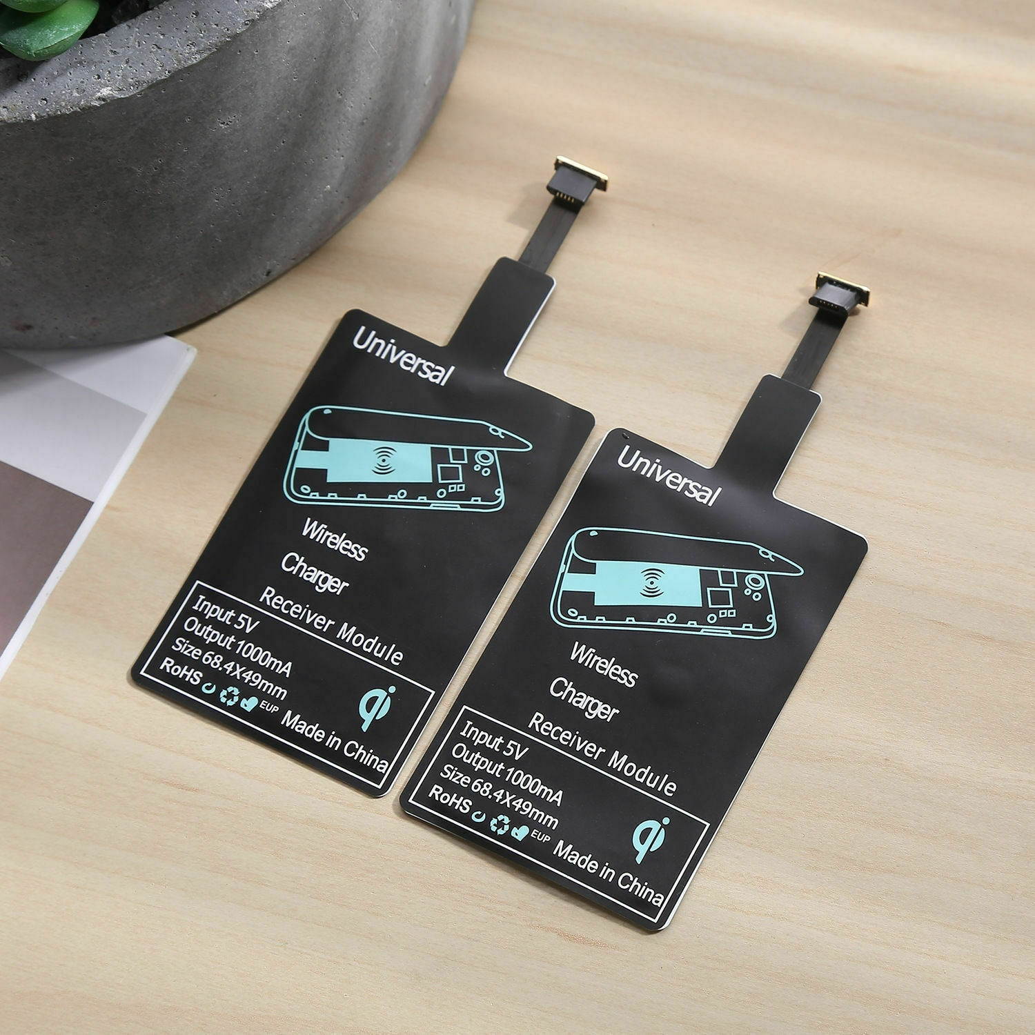 QI Wireless Adapter Fast Charger Receiver For  Android Type C USB C Micro