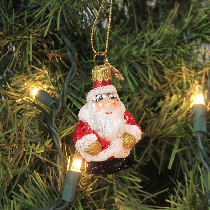 Morawski 2.5" Mini Santa Ornament Christmas Gem Size  -  Tree Ornaments