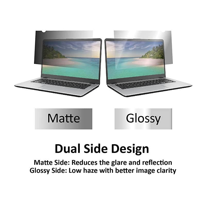 Basics Privacy Screen Filter - 15.4 Inch 16:10 Widescreen Monitor, Anti Glare & Blue Light Filter (15.4 inch (16:10), 13.05" x 8.15")