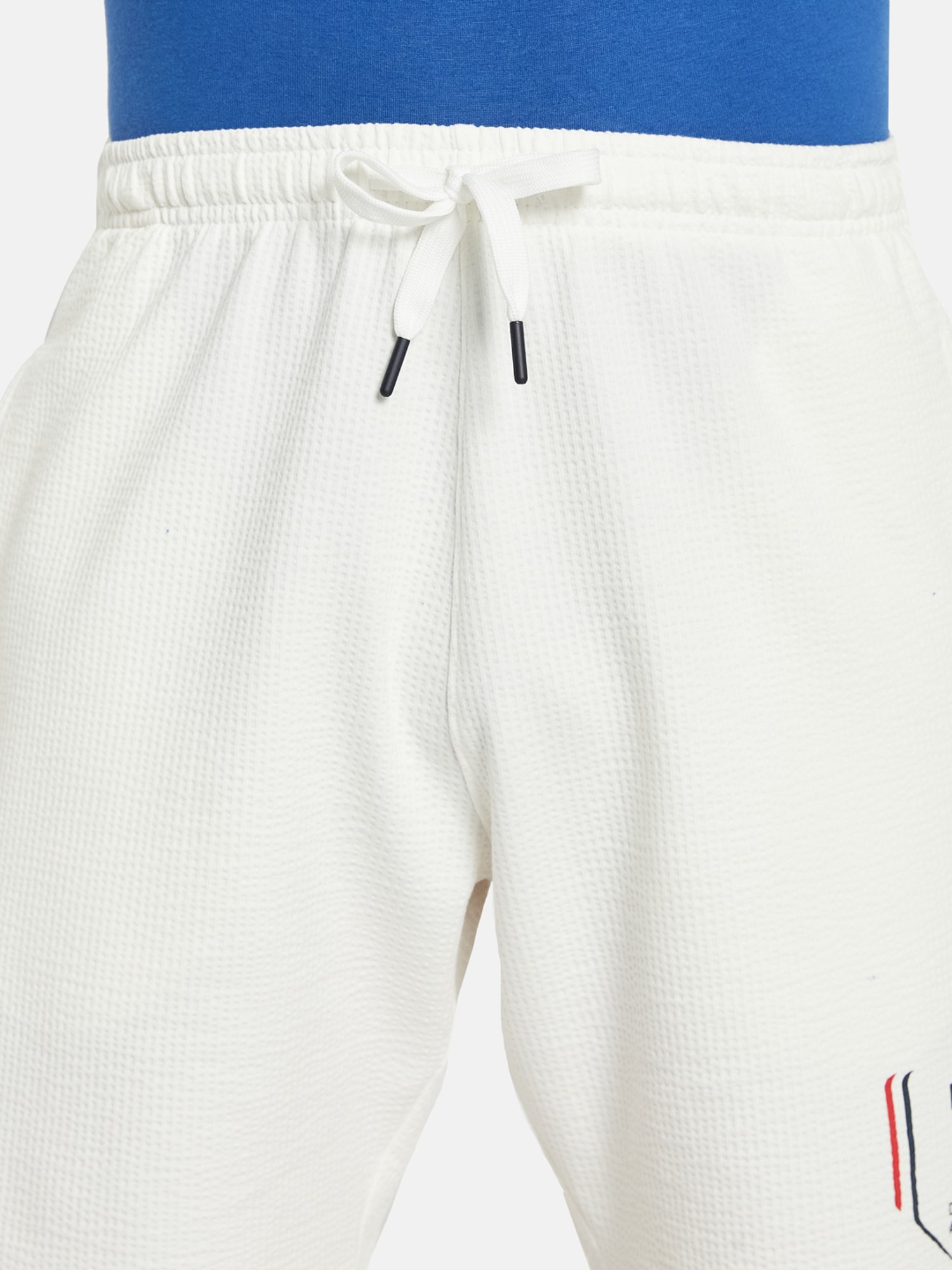 Octave Off White Regular Fit Printed Sports Shorts