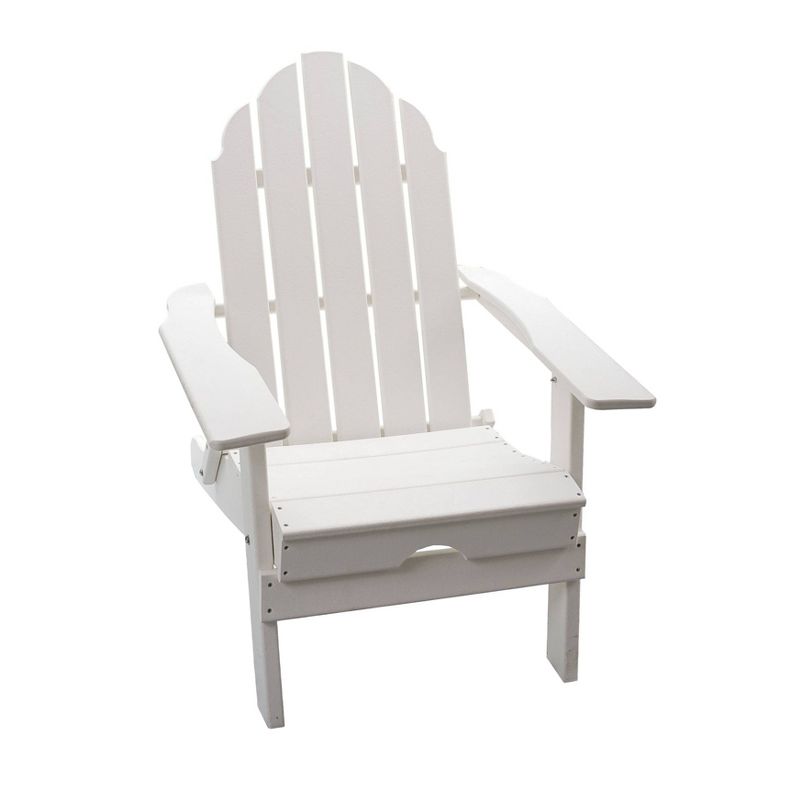 37.8" Foldable Weather Resistant  Outdoor Adirondack Chair - White - XBrand