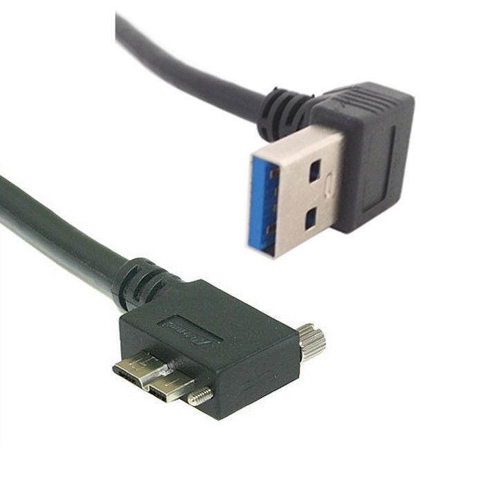 Down Direction Right Angled 90 Degree USB 3.0 A plug to Micro B Plug Left Angled