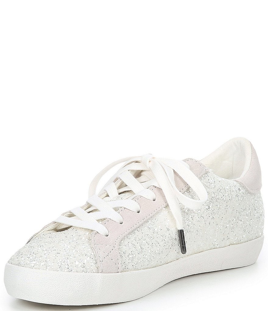 Kurt Geiger London Lexi Eagle Glitter Leather Lace-Up Sneakers