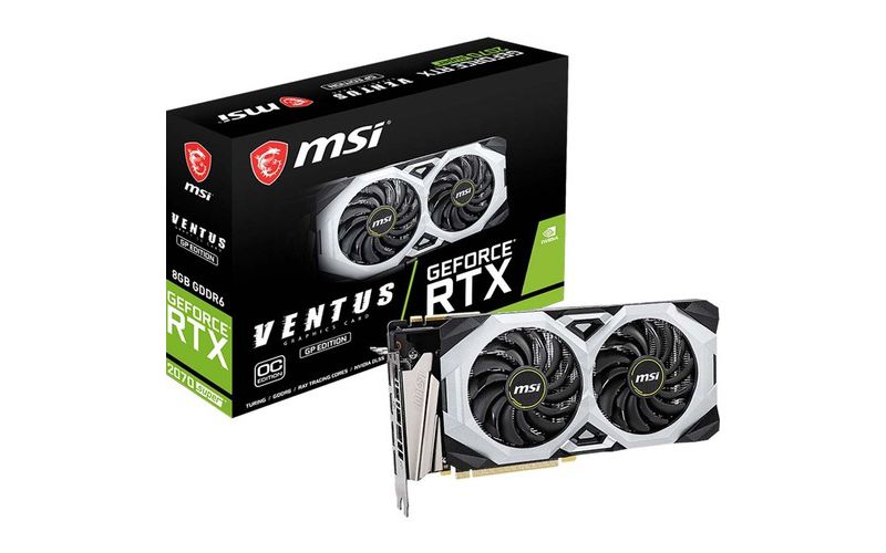 MSI VENTUS GeForce RTX 2070 SUPER VENTUS GP OC GeForce RTX 2070 SUPER Graphic Card - 8 GB GDDR6 - 1.61 GHz Core - 256 bit Bus Width - DisplayPort