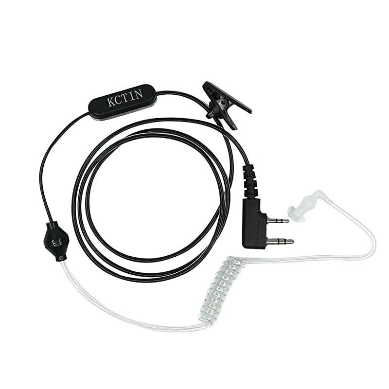 Talkies Earpieces 10 Packs for Baofeng UV5R BF888S Retevis H777 Kenwood PUXING with 2 Pins Acoustic Tube Headset with Mic